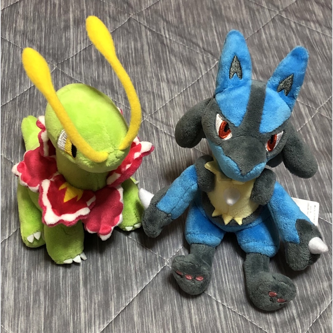 ポケモン - ポケモンセンター ぬいぐるみ メガニウム ルカリオの ポケモン - ポケモンセンター ぬいぐるみ メガニウム ルカリオの