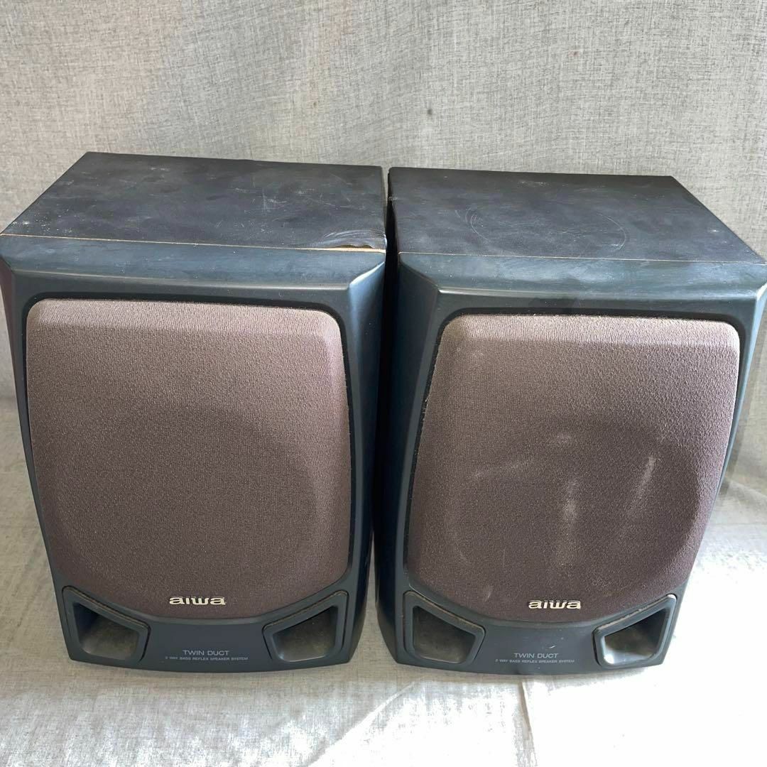 aiwa - ジャンク TWIN DUCT 2WAY スピーカー SX-NV210 アイワの aiwa - ジャンク TWIN DUCT 2WAY スピーカー SX-NV210 アイワの