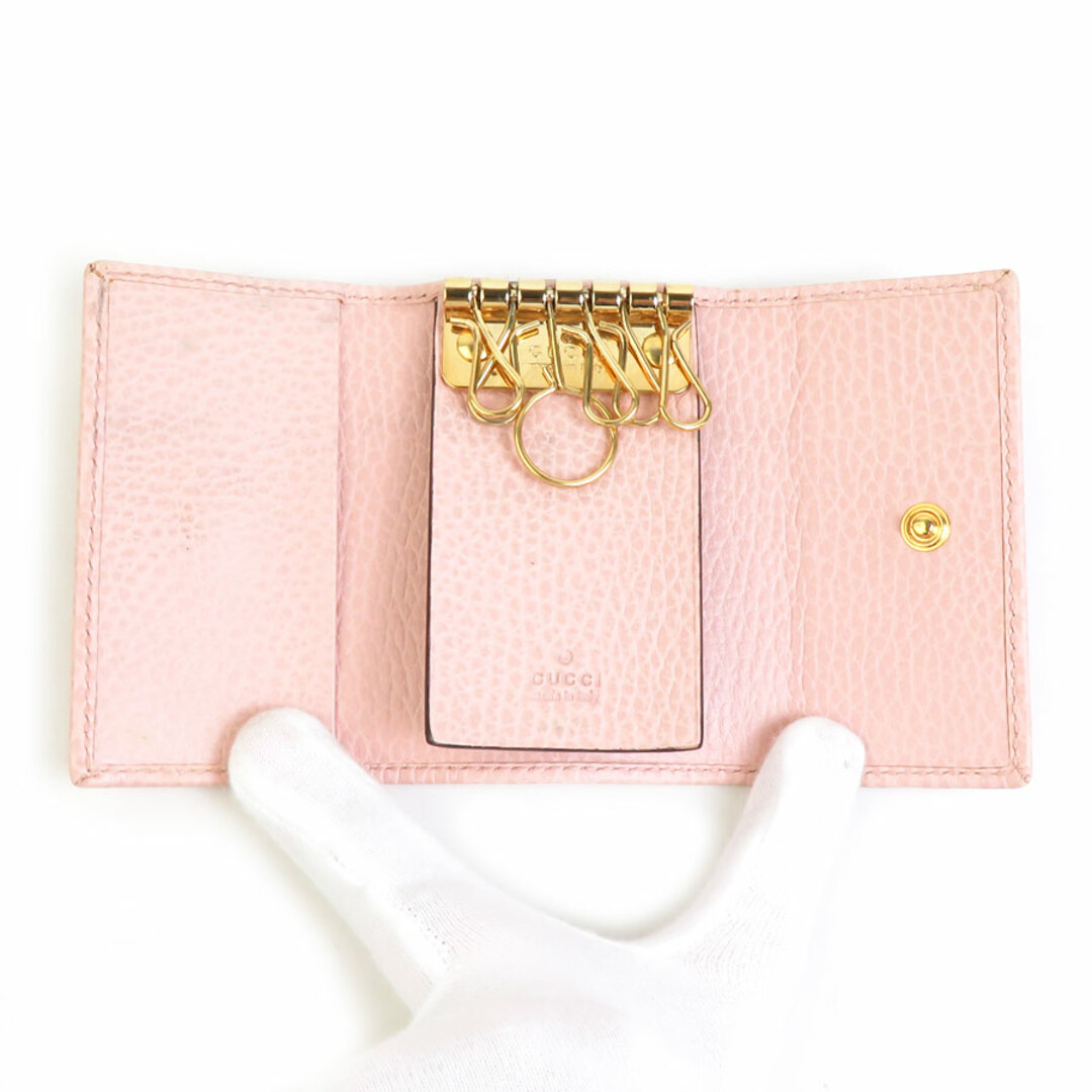 グッチ GUCCI キーケース GGマーモント レザー ピンク グッチ GUCCI キーケース GGマーモント レザー ピンク