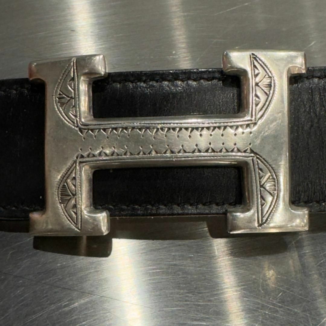 HERMES』エルメス シルバー925 Hバックル リバーシブルベルト - 小物 HERMES』エルメス シルバー925 Hバックル リバーシブルベルト - 小物