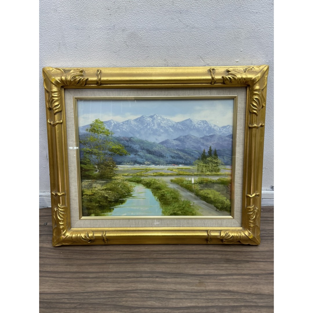 X54256 木戸孝二 風景 風景画 油彩画 F6 額入り 絵画/タペストリー X54256 木戸孝二 風景 風景画 油彩画 F6 額入り 絵画/タペストリー