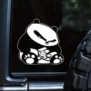 車ステッカー 悪パンダステッカー カラー14色 カッティングステッカー(車外アクセサリ)