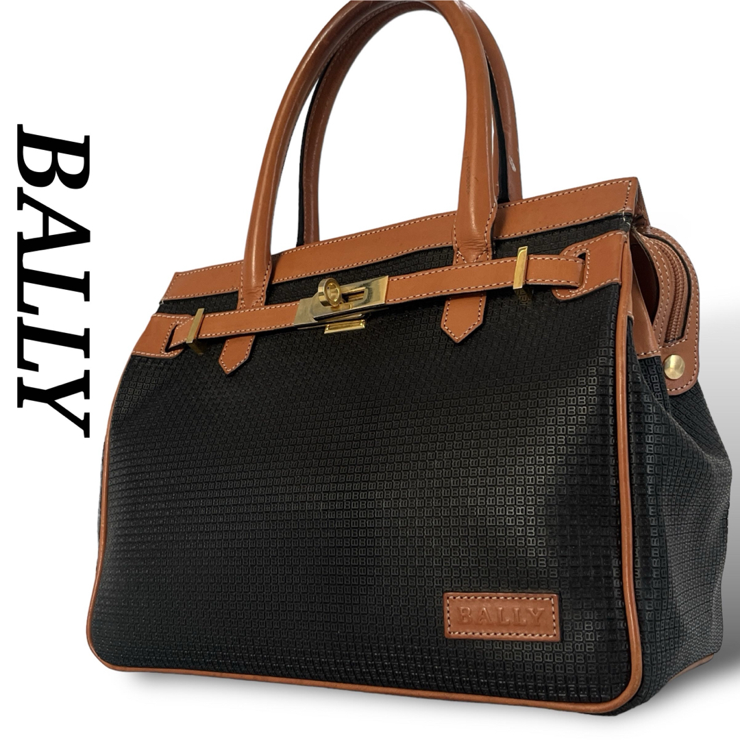BALLY バリー ハンドバッグ トートバッグ ロゴ入り ゴールド金具 BALLY バリー ハンドバッグ トートバッグ ロゴ入り ゴールド金具