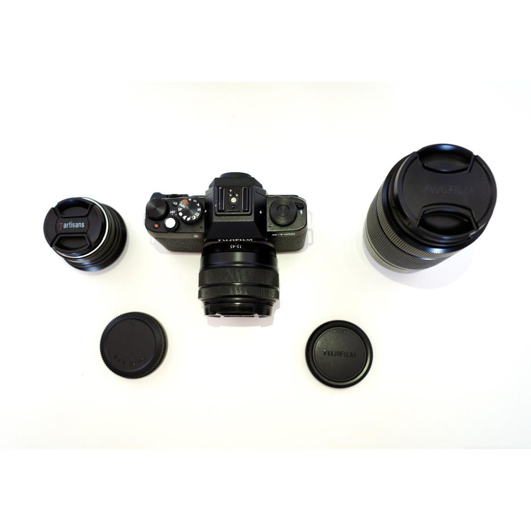 富士フイルム X-T100 ミラーレスカメラセット(レンズ3本付き) 富士フイルム X-T100 ミラーレスカメラセット(レンズ3本付き)