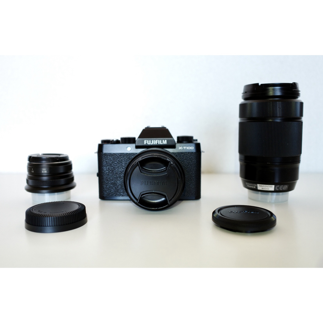 富士フイルム X-T100 ミラーレスカメラセット(レンズ3本付き) 富士フイルム X-T100 ミラーレスカメラセット(レンズ3本付き)