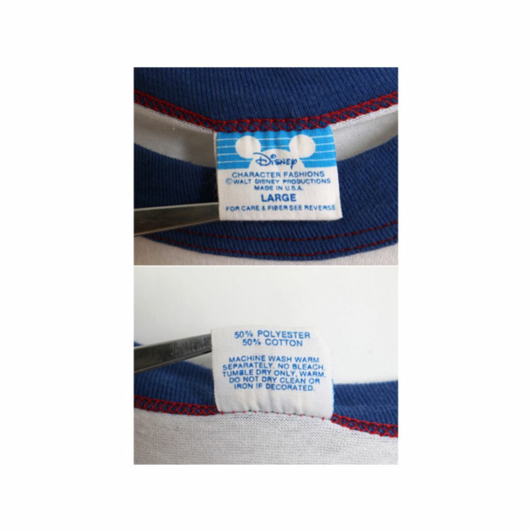 80s USA製 ミッキー プリント ベースボール Tシャツ メンズ 80s USA製 ミッキー プリント ベースボール Tシャツ メンズ