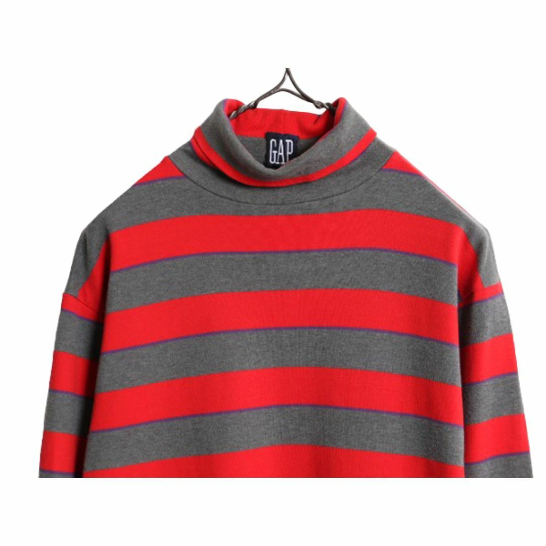 90s USA製 OLD GAP ボーダー タートルネック 長袖 Tシャツ 90s USA製 OLD GAP ボーダー タートルネック 長袖 Tシャツ