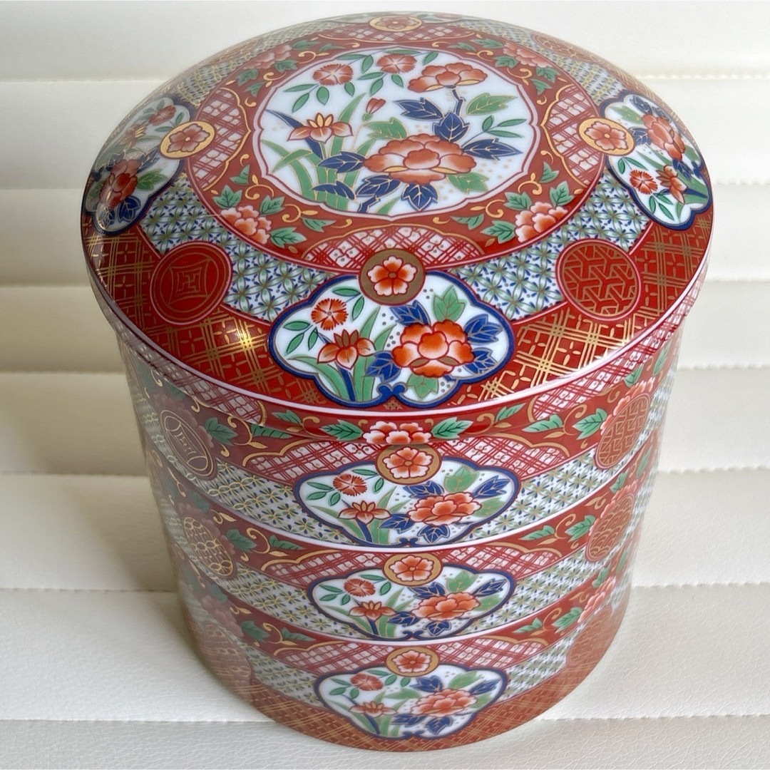 美濃焼 - 美濃焼 庫山窯 瑞祥 手まり三段重 重箱 おせち器 正月 美濃焼 - 美濃焼 庫山窯 瑞祥 手まり三段重 重箱 おせち器 正月