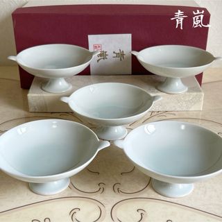たち吉 - たち吉 青白磁 高台小鉢揃 5枚セット 高台皿 たち吉 - たち吉 青白磁 高台小鉢揃 5枚セット 高台皿