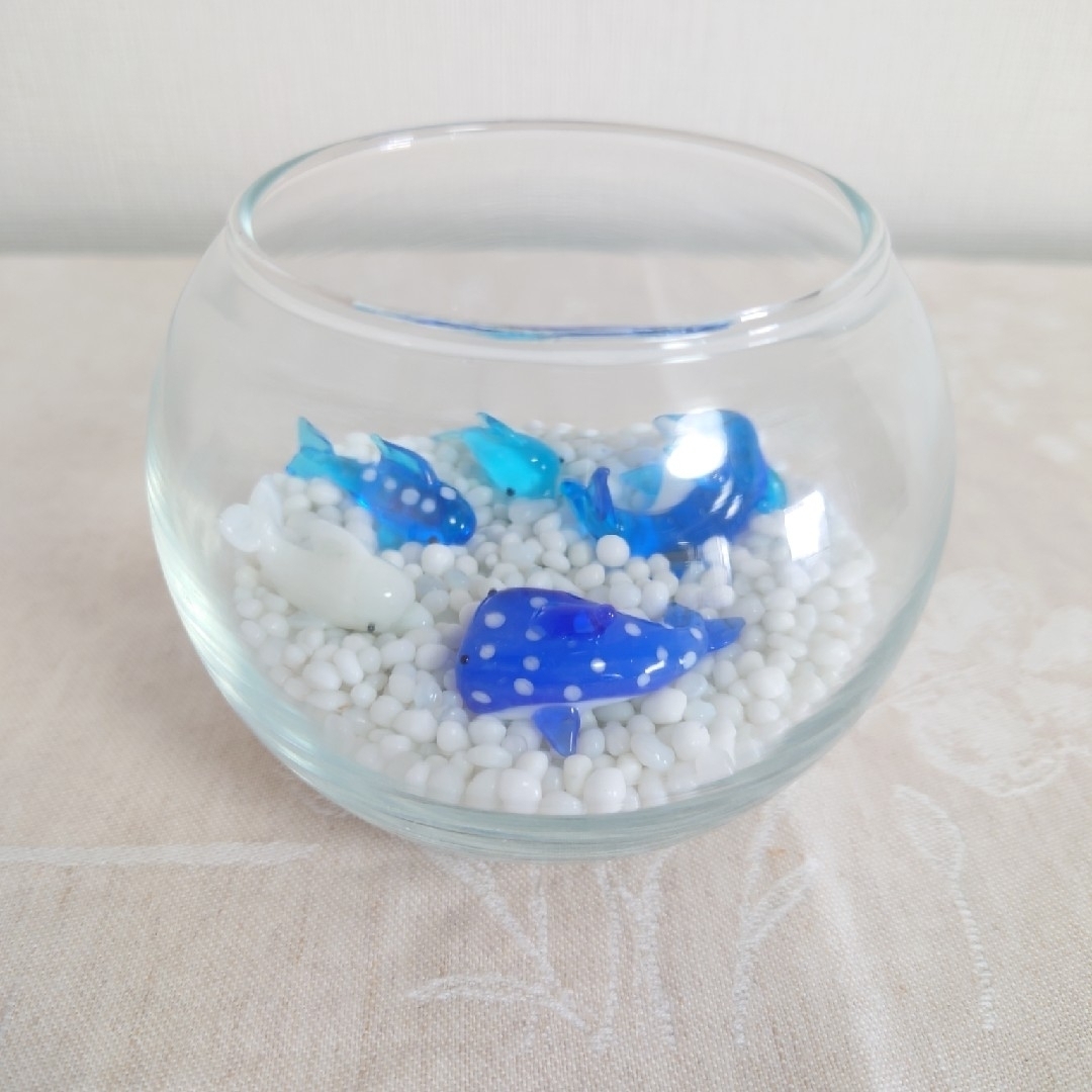ミニチュア ガラス細工 海のいきものセットの通販 by すずめ's ミニチュア ガラス細工 海のいきものセットの通販 by すずめ's