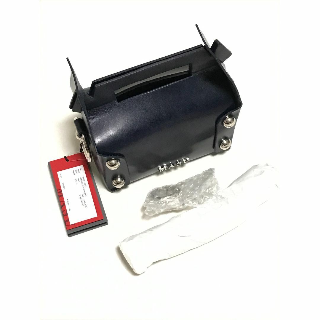 MASU LEATHER CAKE MINI BAG - NAVY MASU LEATHER CAKE MINI BAG - NAVY