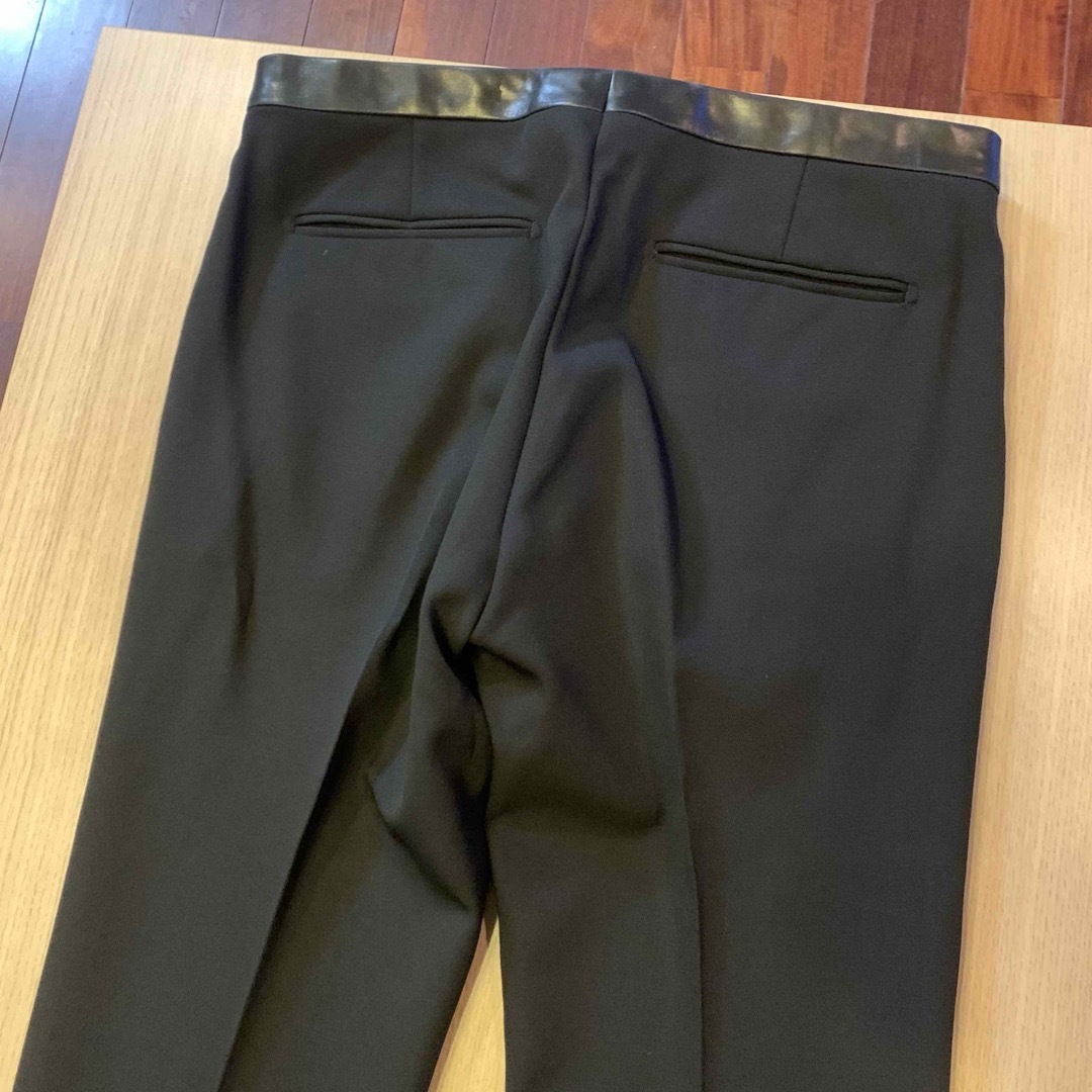 GUCCI - GUCCI【USED】ウエストレザー切替え スラックス 46 GUCCI - GUCCI【USED】ウエストレザー切替え スラックス 46