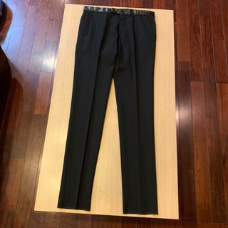GUCCI - GUCCI【USED】ウエストレザー切替え スラックス 46 GUCCI - GUCCI【USED】ウエストレザー切替え スラックス 46