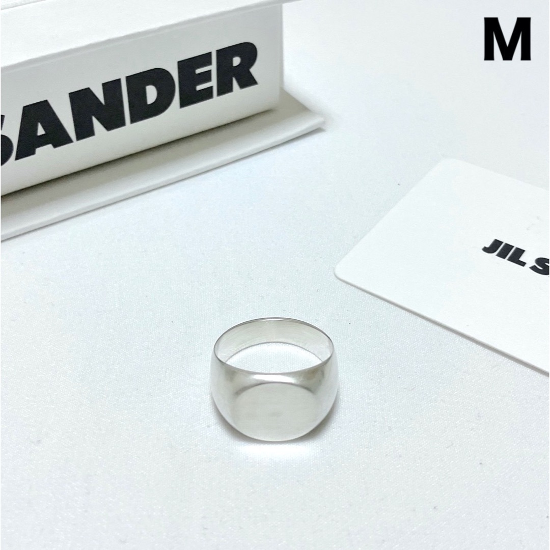 新品 M 23ss JIL SANDER シュバリエシルバーリング 6657 新品 M 23ss JIL SANDER シュバリエシルバーリング 6657