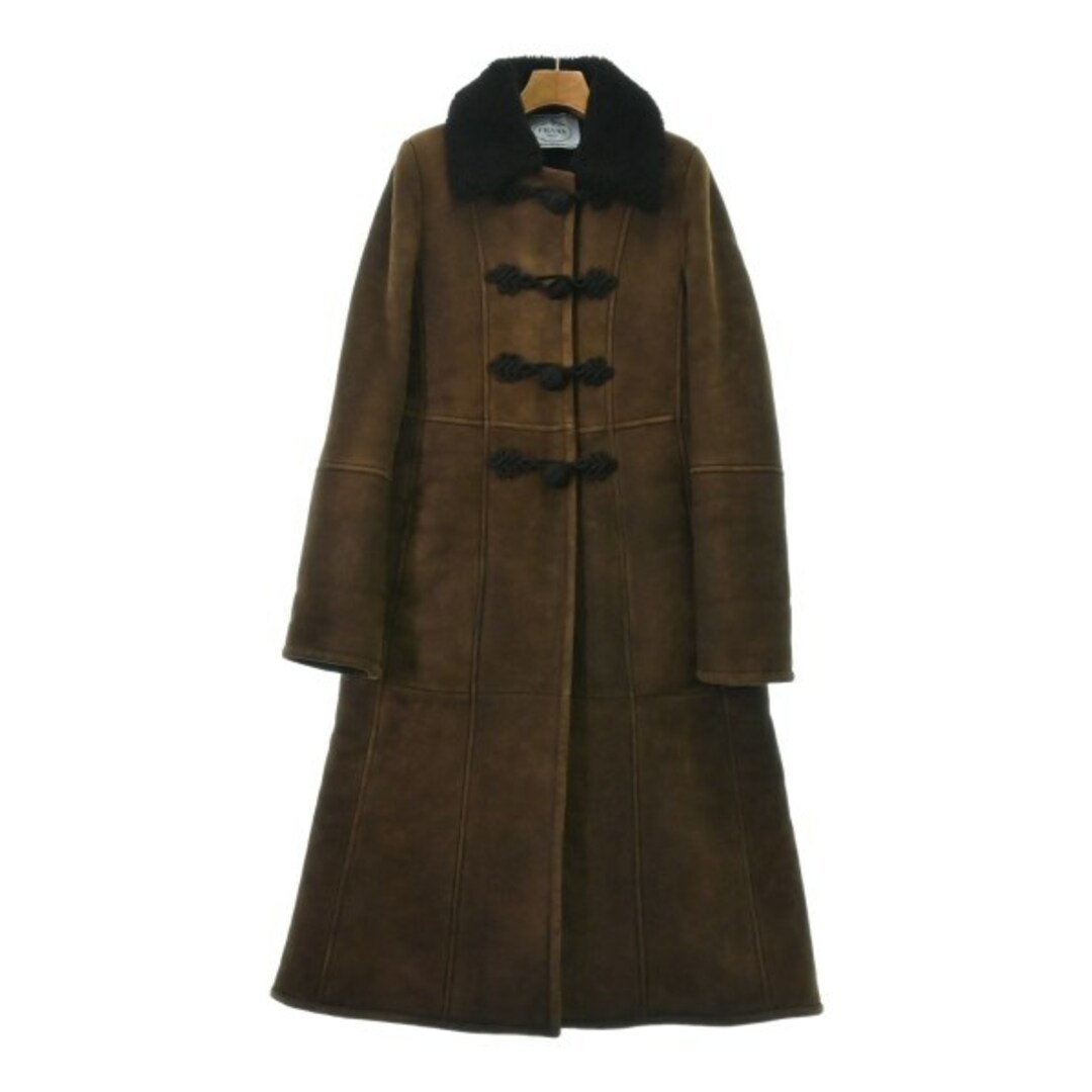PRADA - PRADA プラダ ムートンコート 38(S位) 茶 【古着 PRADA - PRADA プラダ ムートンコート 38(S位) 茶 【古着