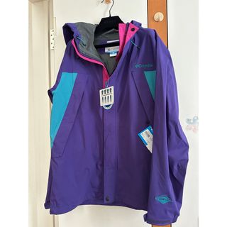 コロンビア(Columbia)の新品　登山服　タグ付き　ウィンドブレーカー　紫　ジャケット　ラベンダー　男女兼用(ナイロンジャケット)