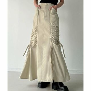 ジュノア(JUNOAH)の【オートミール】オープンジップ マーメイドスカート(ロングスカート)