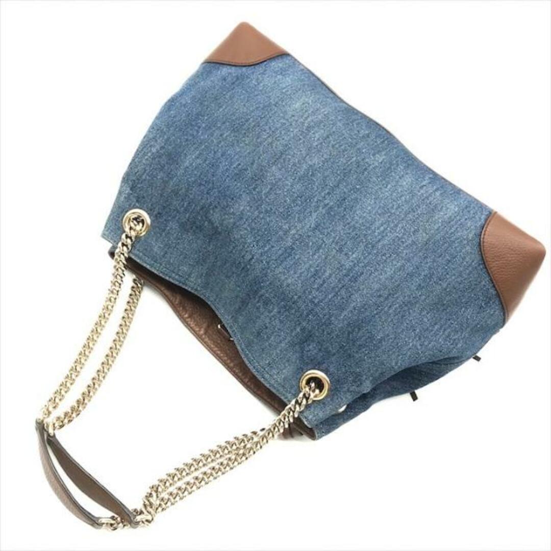 GUCCI - 良品 GUCCI グッチ ソーホー デニム レザー フリンジ GUCCI - 良品 GUCCI グッチ ソーホー デニム レザー フリンジ