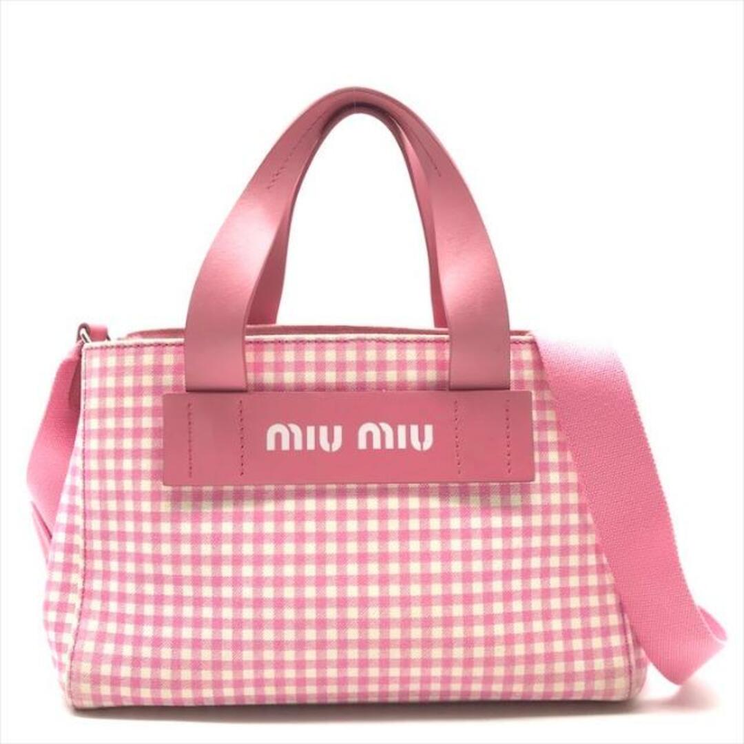 MIU MIU - 良品 miumiu ミュウミュウ カナパ 2WAY キャンバス MIU MIU - 良品 miumiu ミュウミュウ カナパ 2WAY キャンバス