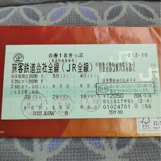 青春18きっぷ　2回(鉄道乗車券)