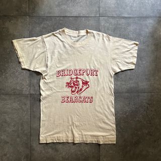 ヴィンテージ(VINTAGE)の70s80s ヴィンテージtシャツ USA製 ベージュ bearcats(Tシャツ/カットソー(半袖/袖なし))