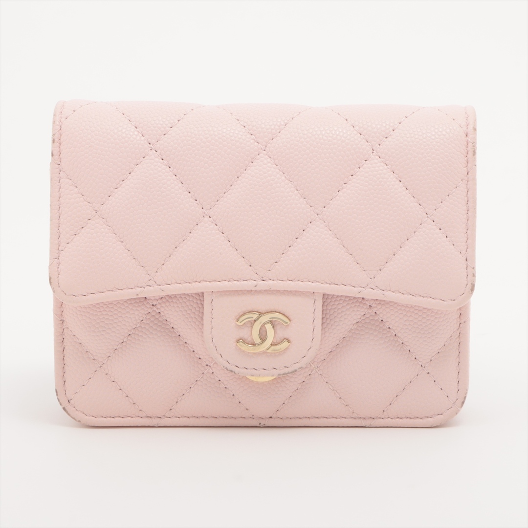 CHANEL - シャネル  キャビアスキン  ピンク レディース ポーチ