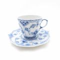 美品 ROYAL COPENHAGEN ロイヤルコペンハーゲン ブルーフルーテッドフルレース デミタスカップ&ソーサー SY10503G