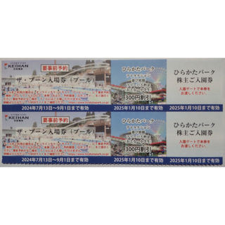 ひらかたパーク 入園券 2枚ほか 2024年9月期限 -j(プール)