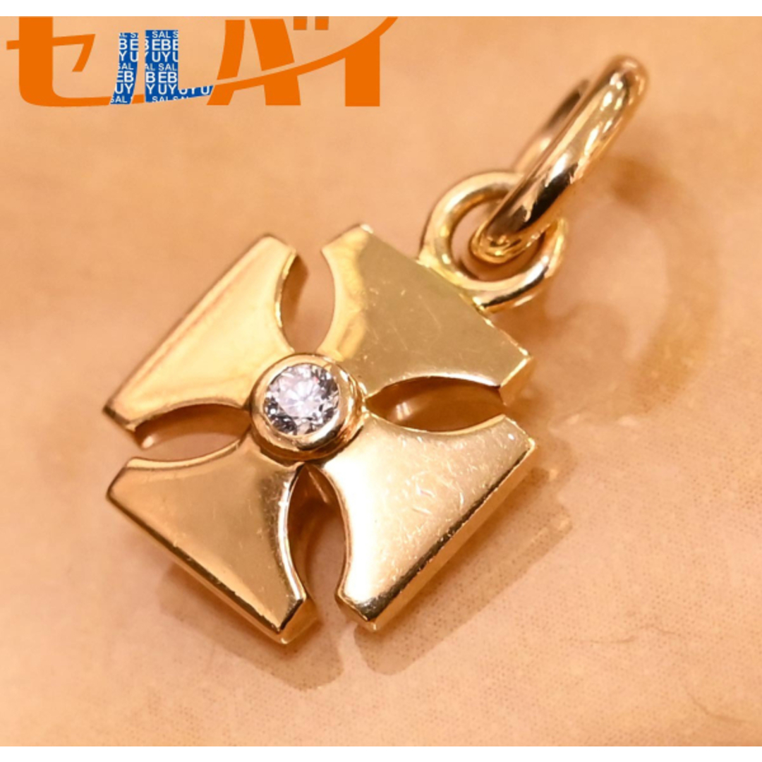 【冬バーゲン★特別送料無料!】 本物 超美品 ガラード K18ゴールド ダイヤモンド マルセルクロス ダイヤモンド
