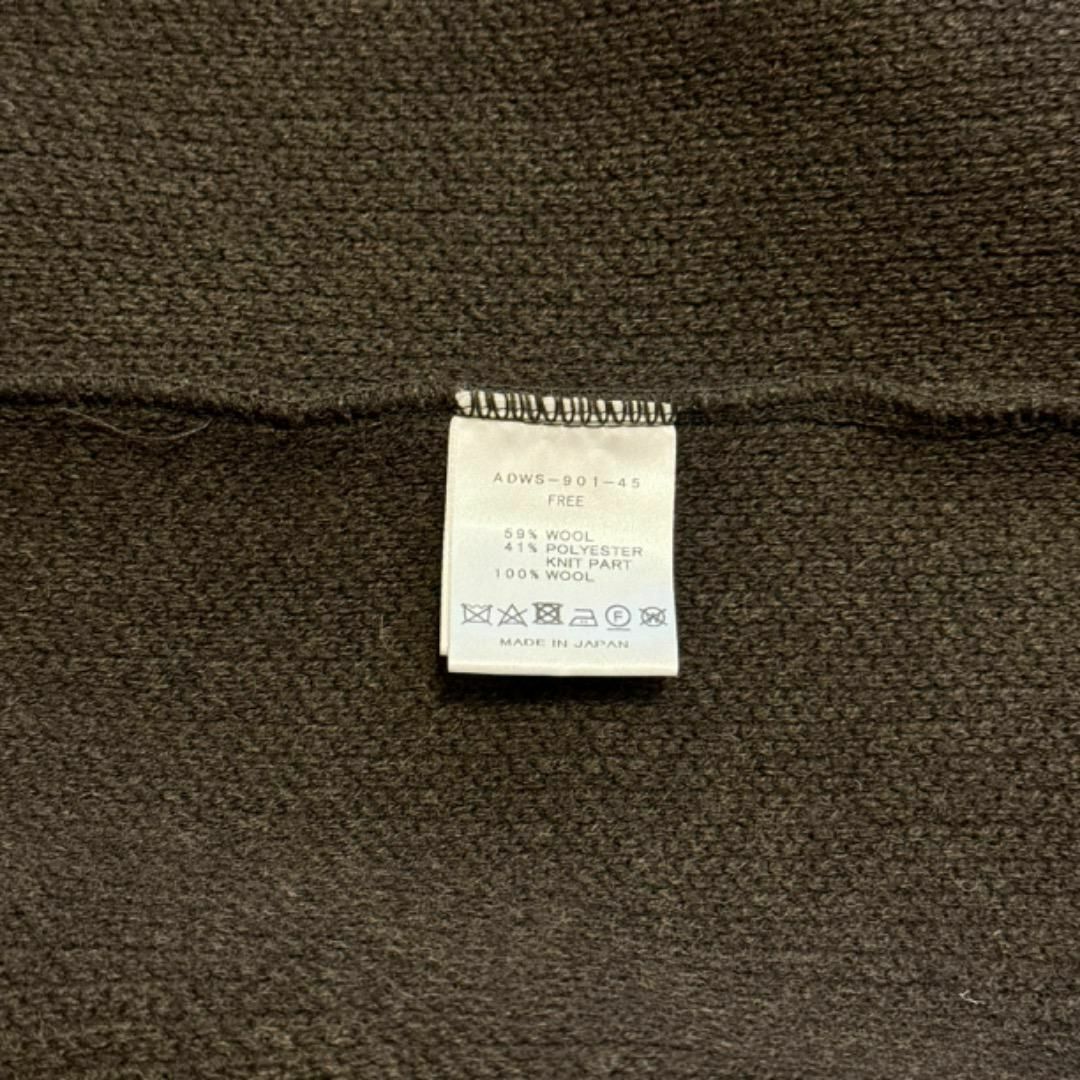 ADAWAS KNIT GAWN ウール ニット ガウン ダークブラウン ADAWAS KNIT GAWN ウール ニット ガウン ダークブラウン