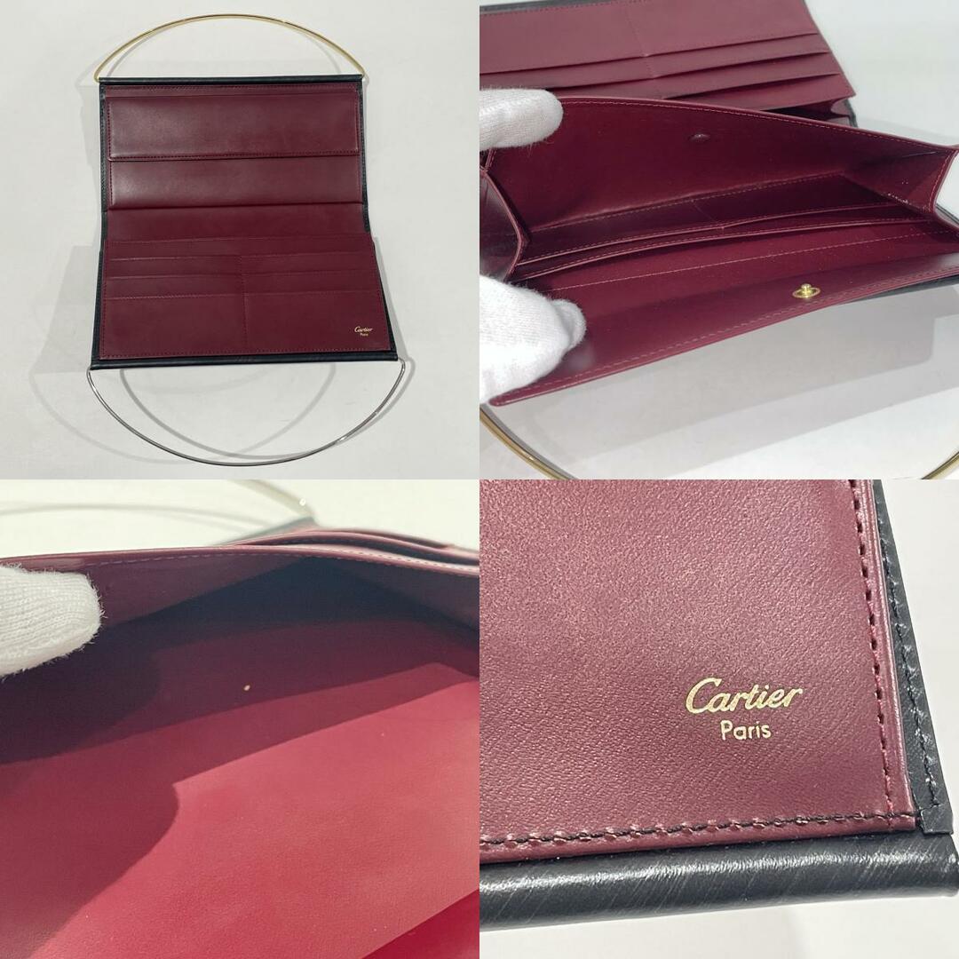 カルティエ トリニティ ハンドル付き レザー 長財布 シルバー カルティエ トリニティ ハンドル付き レザー 長財布 シルバー