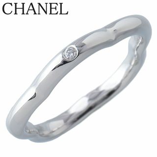 シャネル(CHANEL)のシャネル カメリア ダイヤ リング #45 1PD 750WG J3219 新品仕上げ済 CHANEL【18313】(リング(指輪))