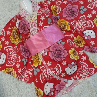 サンリオ - 未使用 キティ サンリオ ミニ丈 浴衣 平成レトロ サンリオ - 未使用 キティ サンリオ ミニ丈 浴衣 平成レトロ