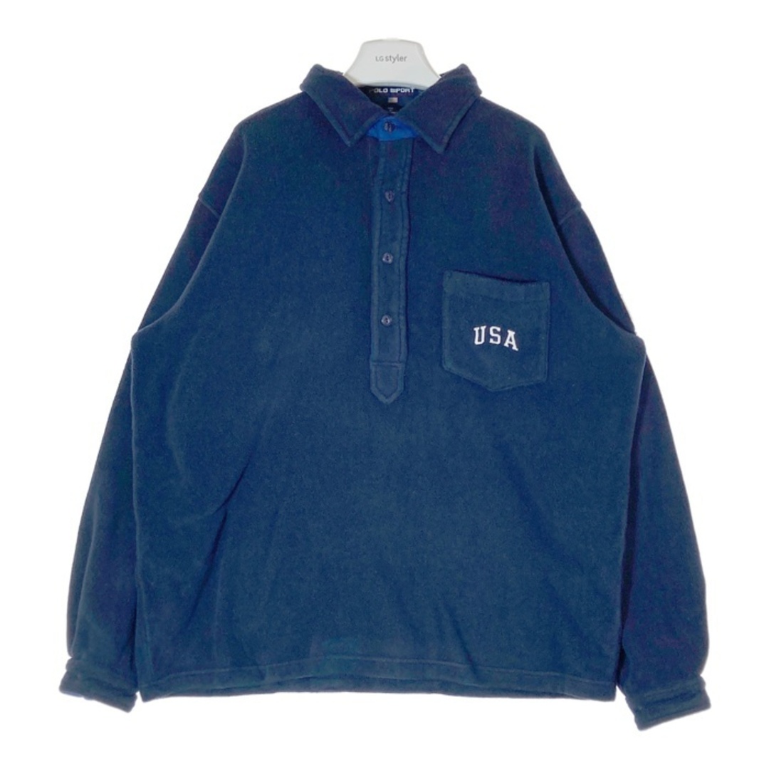 ☆POLO SPORT ポロスポーツ 90s フリース プルオーバー 刺繍ロゴ ☆POLO SPORT ポロスポーツ 90s フリース プルオーバー 刺繍ロゴ