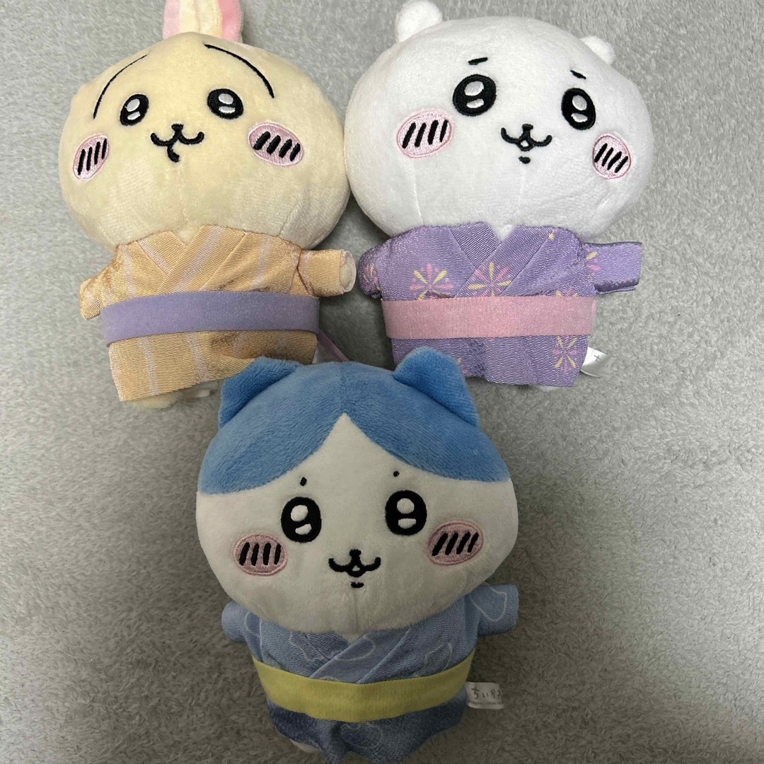 ちいかわ(チイカワ)のちいかわ うさぎ ハチワレ 浴衣 ぬいぐるみ エンタメ/ホビーのおもちゃ/ぬいぐるみ(ぬいぐるみ)の商品写真
