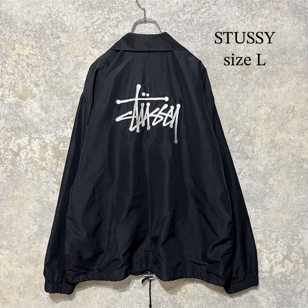 STUSSY - USA製 STUSSY コーチジャケット ロゴ刺繍 シャドーマン STUSSY - USA製 STUSSY コーチジャケット ロゴ刺繍 シャドーマン