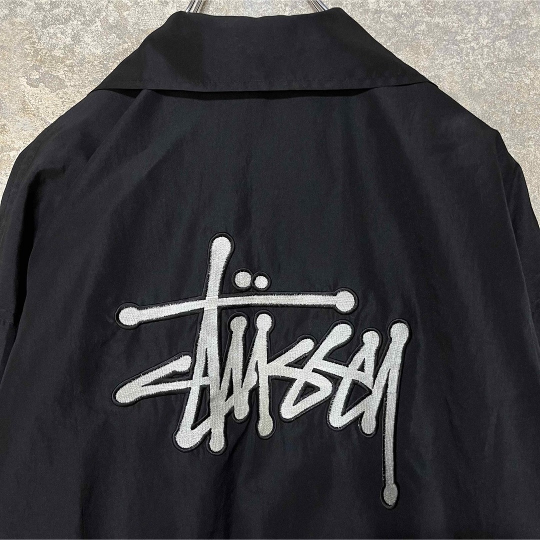 STUSSY - USA製 STUSSY コーチジャケット ロゴ刺繍 シャドーマン STUSSY - USA製 STUSSY コーチジャケット ロゴ刺繍 シャドーマン