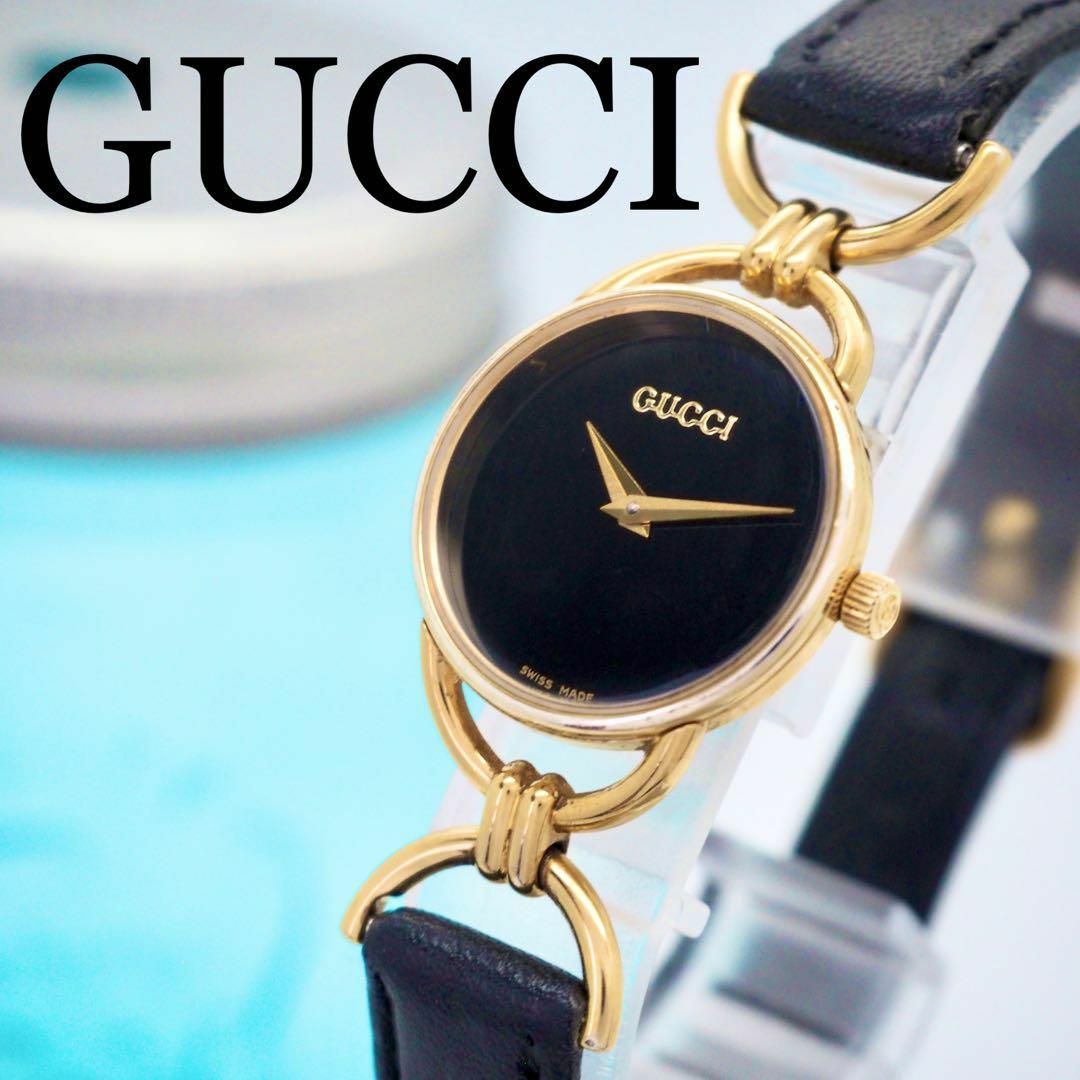 524 GUCCI グッチ レディース腕時計 ゴールド ブラック シンプル 524 GUCCI グッチ レディース腕時計 ゴールド ブラック シンプル