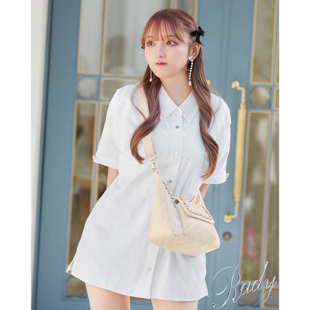 Rady - 新品タグ付き Rady オーバーシャツ ホワイト Sサイズの Rady - 新品タグ付き Rady オーバーシャツ ホワイト Sサイズの