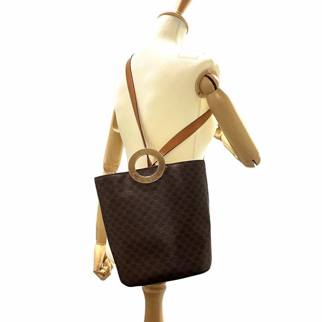 CELINE セリーヌ マカダム柄 バケツ型 ショルダーバッグ CELINE セリーヌ マカダム柄 バケツ型 ショルダーバッグ
