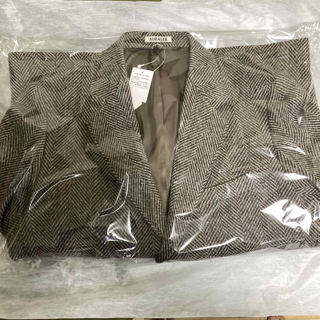 AURALEE - LAMA SHETLAND WOOL TWEED OVER JACKET 4の通販 by AURALEE - LAMA SHETLAND WOOL TWEED OVER JACKET 4の通販 by