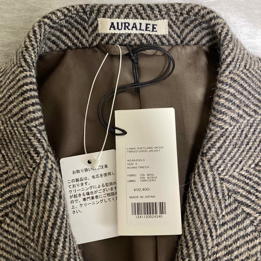 AURALEE - LAMA SHETLAND WOOL TWEED OVER JACKET 4の通販 by AURALEE - LAMA SHETLAND WOOL TWEED OVER JACKET 4の通販 by