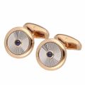 FABERGE ファベルジェ サファイア(0.20ct) カフス K18 750 PG WG ピンクゴールド ホワイトゴールド GERMANY【送料無料】【中古】22520706