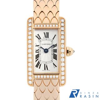 カルティエ(Cartier)のカルティエ タンクアメリカン ベゼルダイヤ WB710012 レディース 中古 腕時計(腕時計)