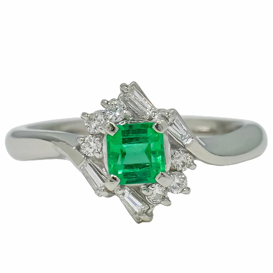 本物 エメラルド 0.39ct ダイヤモンド 0.23ct Pt900 リング 指輪 本物 エメラルド 0.39ct ダイヤモンド 0.23ct Pt900 リング 指輪