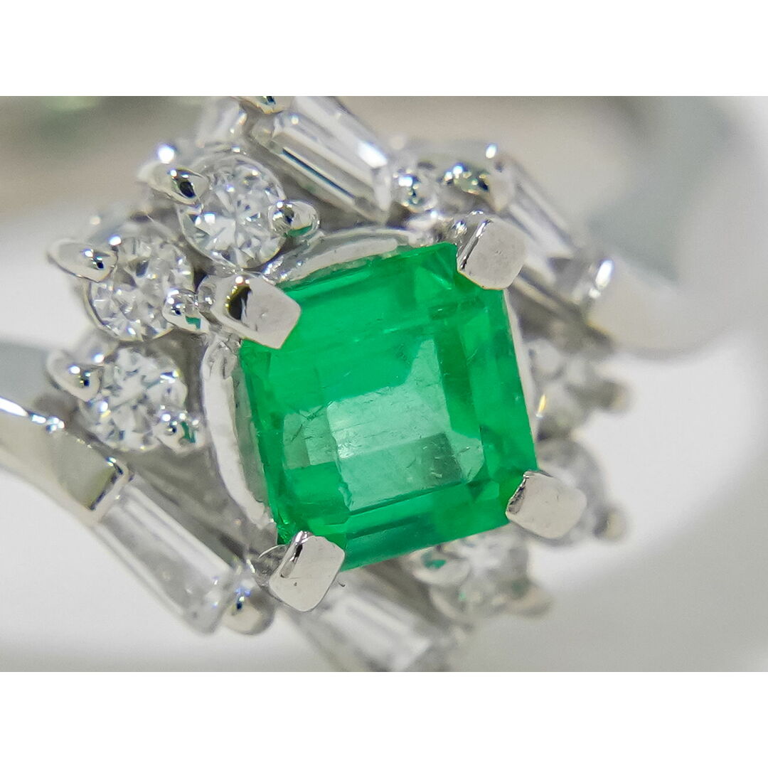 本物 エメラルド 0.39ct ダイヤモンド 0.23ct Pt900 リング 指輪 本物 エメラルド 0.39ct ダイヤモンド 0.23ct Pt900 リング 指輪
