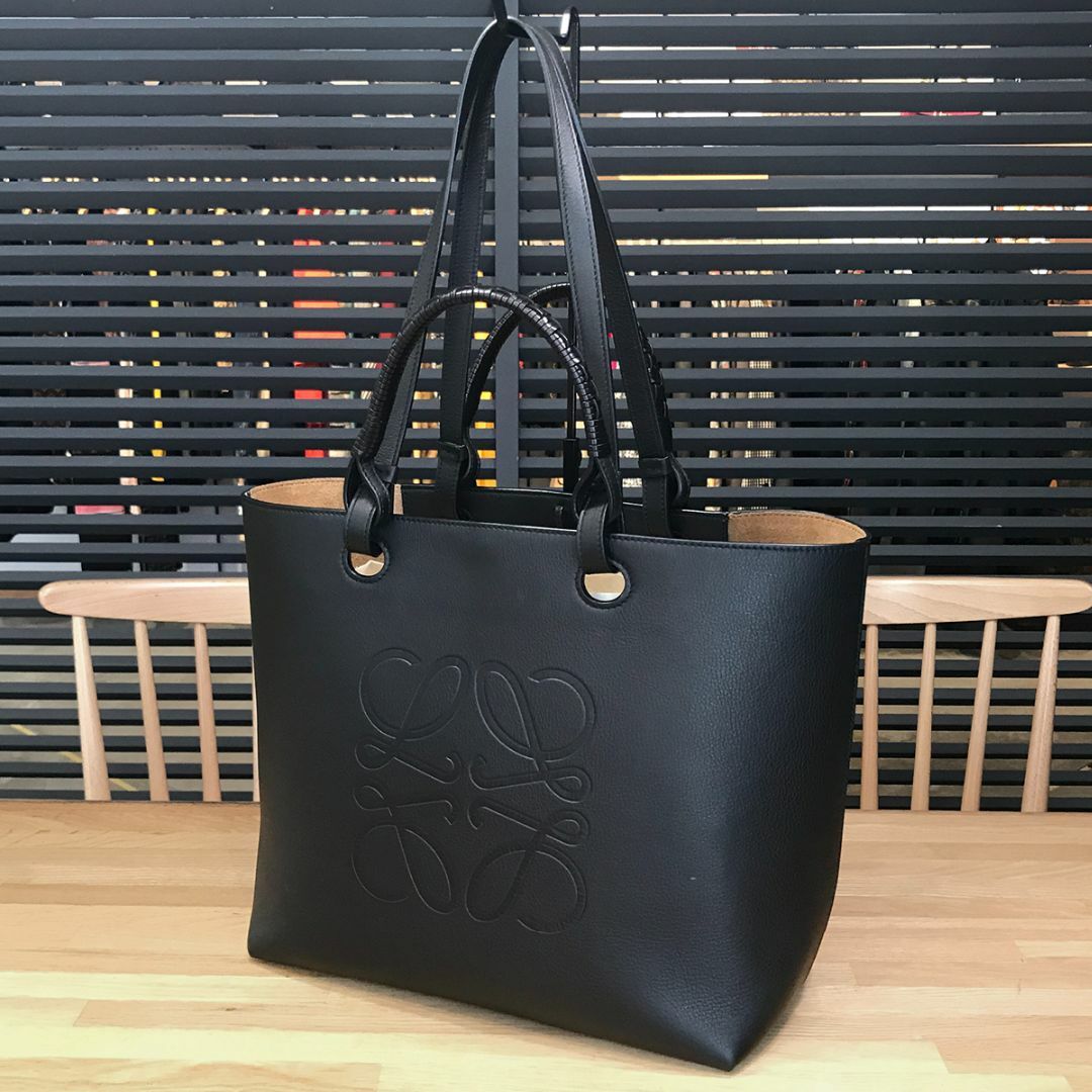 LOEWE - 新品同様 ロエベ アナグラム 2WAYトートバッグ ミディアム ブラック 肩掛け