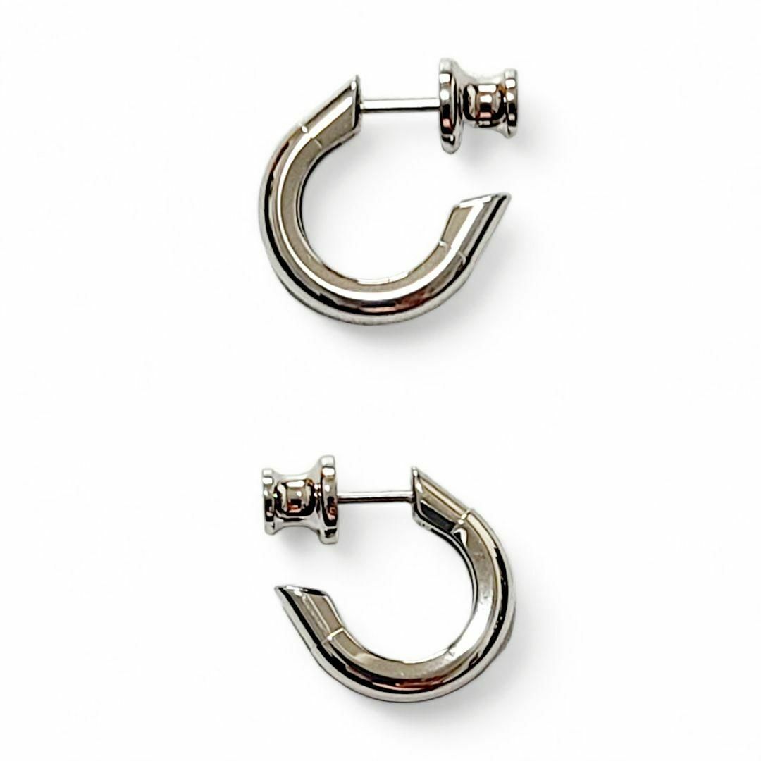 HERMES エルメス サボ ピアス ブラック フープ ミニ シングル HERMES エルメス サボ ピアス ブラック フープ ミニ シングル