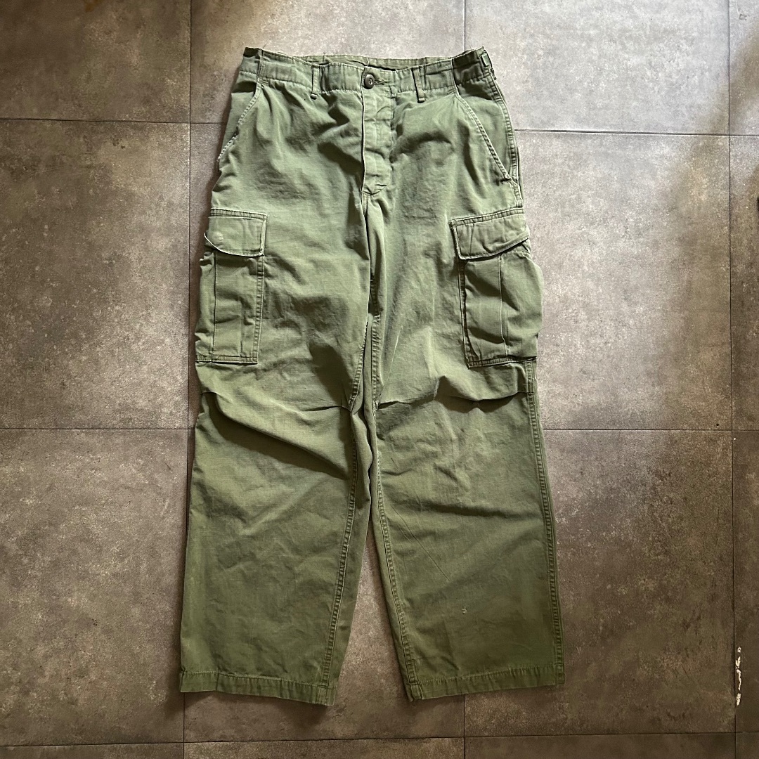 MILITARY - 70s ジャングルファティーグ カーゴパンツ オリーブ S-R