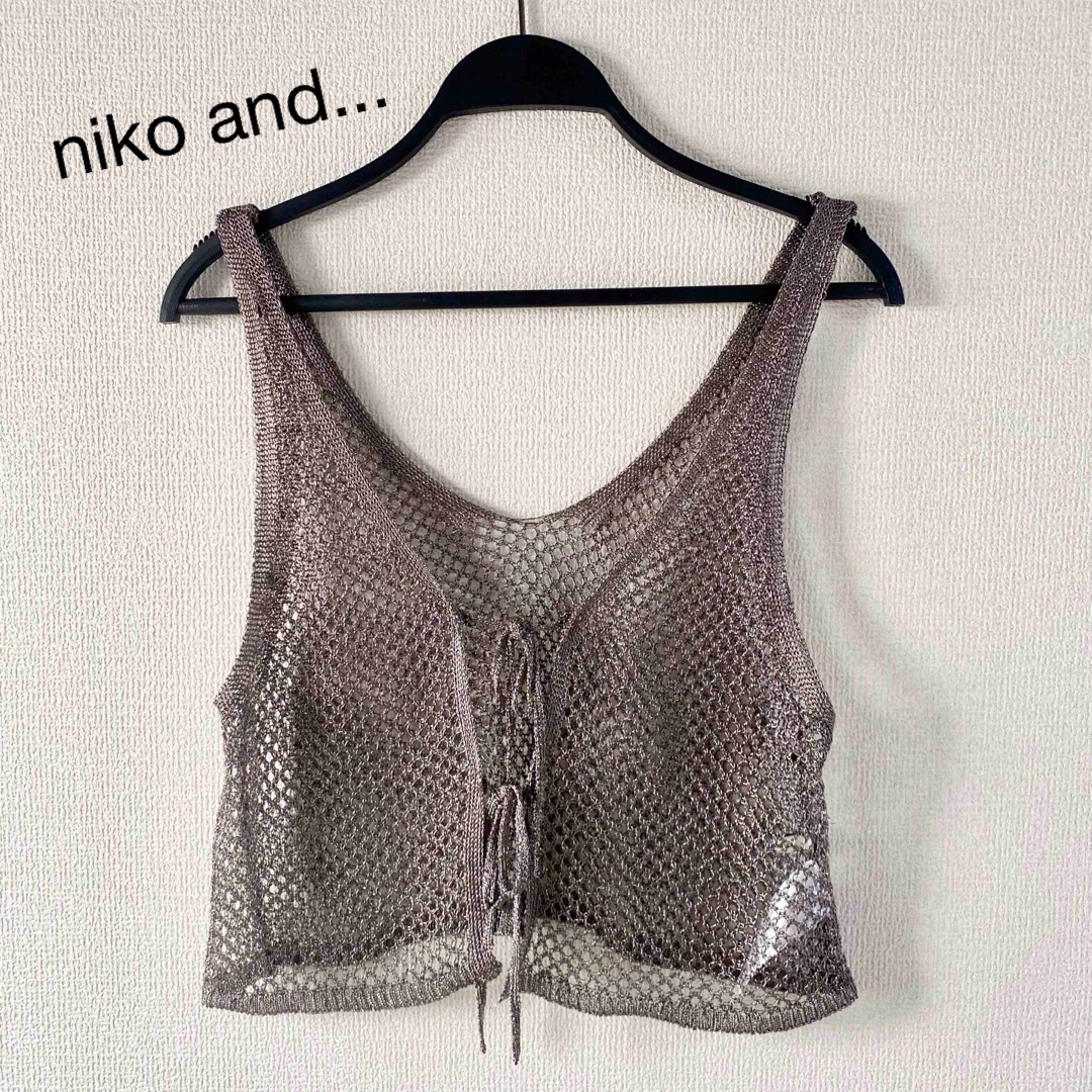 niko and - キラキラメッシュキャミソールの通販 by aaa niko and - キラキラメッシュキャミソールの通販 by aaa